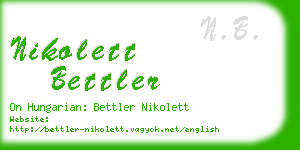 nikolett bettler business card